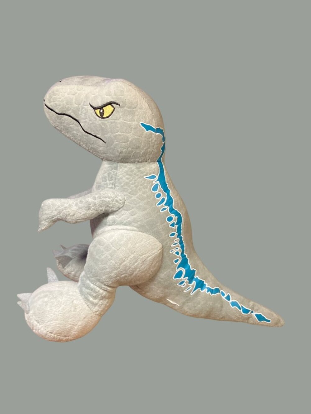 Jurassic World Blue Velociraptor Plush Dinosaur Toy 13" Gray & Blue Kids Gift